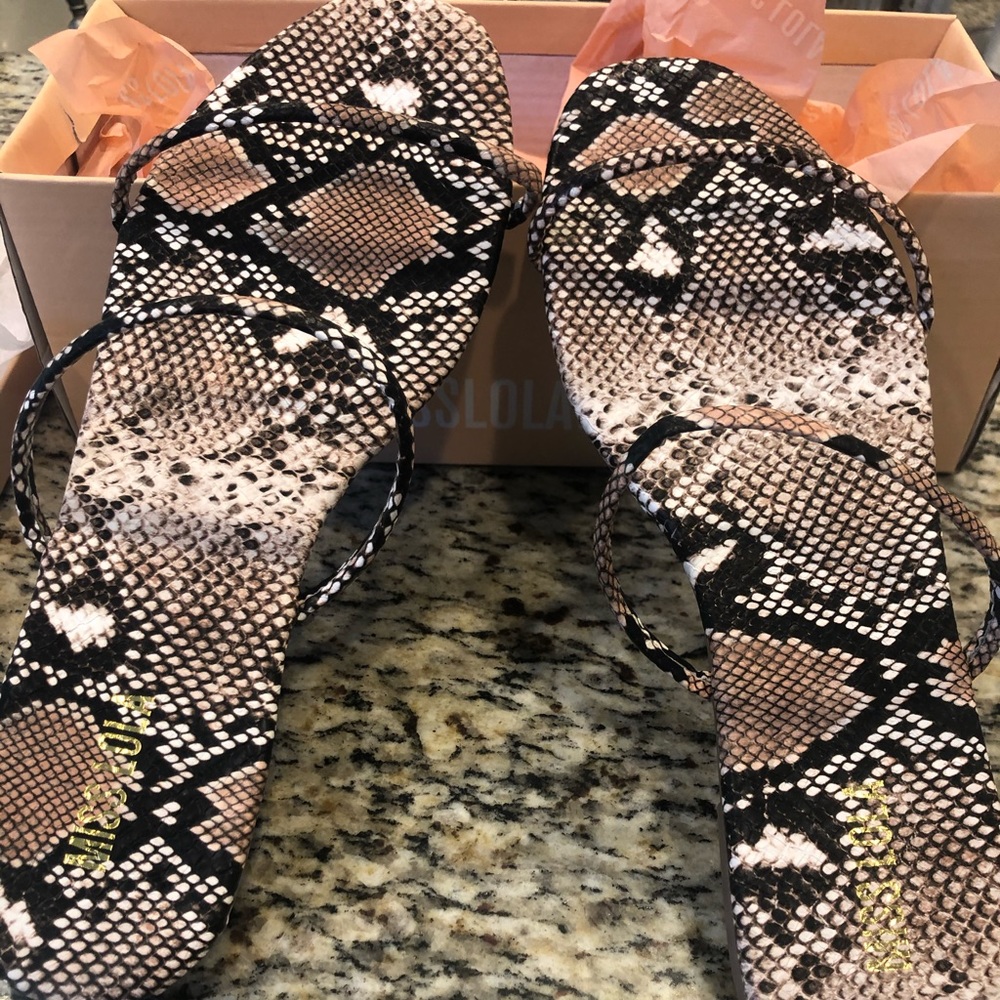 BRAND NEW SNAKE SANDALS